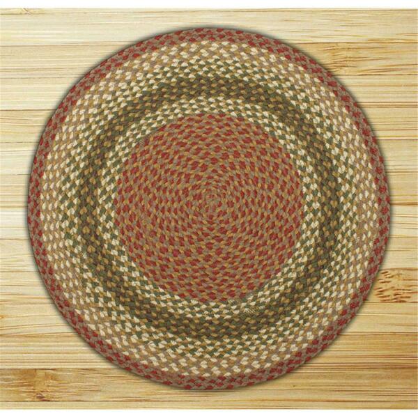 Capitol Earth Rugs Olive-Burgundy-Gray Round Rug 17-024